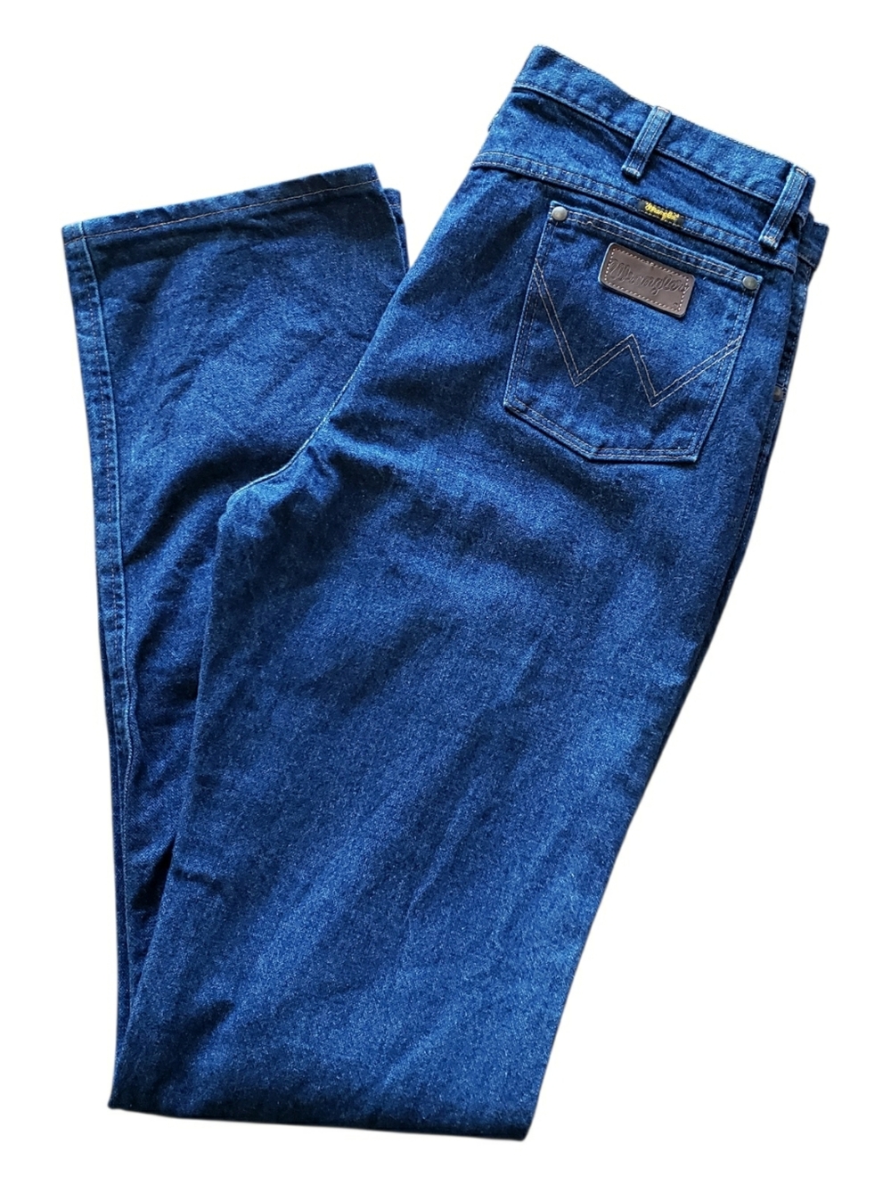 Wrangler Jeans Mens 36x38 Straight Leg Slim Fit Denim Cowboy Cut 100% Cotton